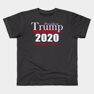 Donald Trump For President 2020 America First Patriot Kids T-Shirt